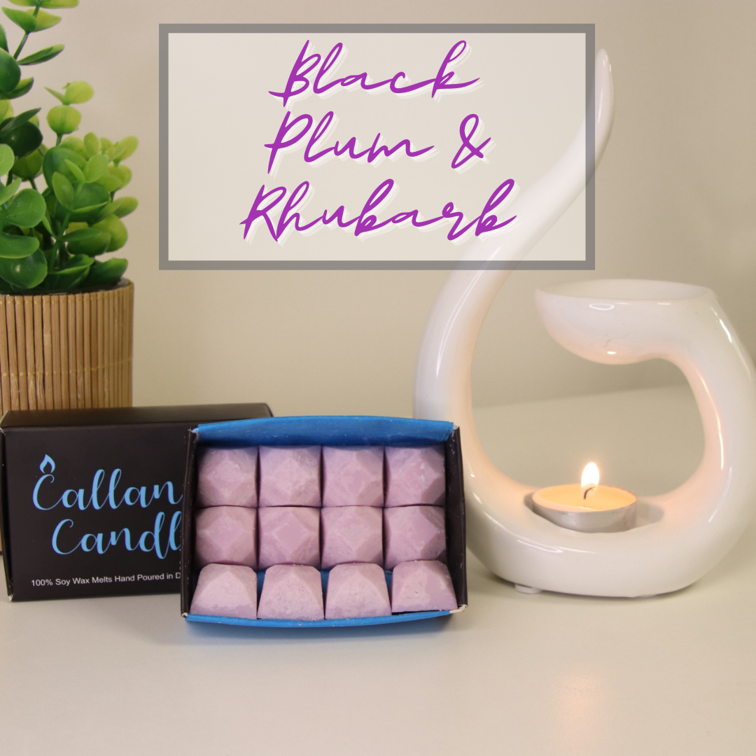 Black Plum&Rhubarb Scented Wax Melts, Fruity Scent