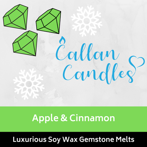 Apple & Cinnamon scented gemstone soy wax melts